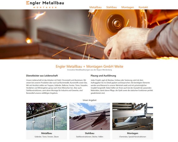 Homepage Engler Metallbau + Montagen