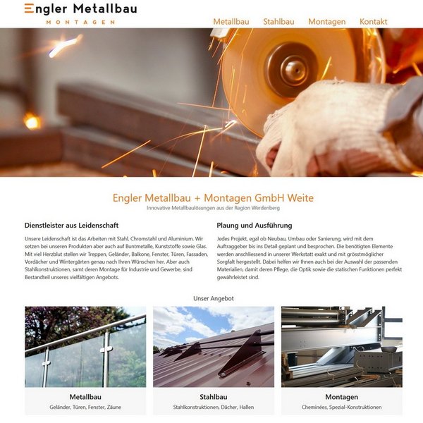 Homepage Engler Metallbau + Montagen