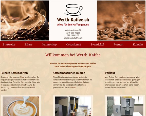 Online-shop Werth Kaffee Bad Ragaz  
