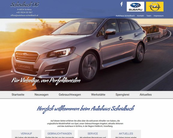 TYPO3-Webseite Autohaus Scheidbach  