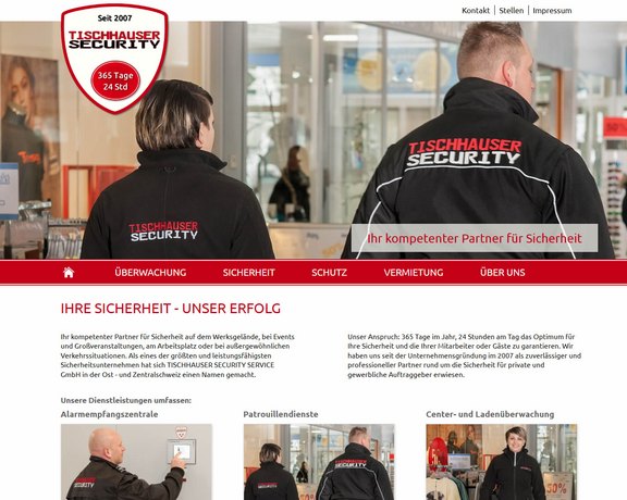 Tischhauser Security Service mit neuer Webseite  