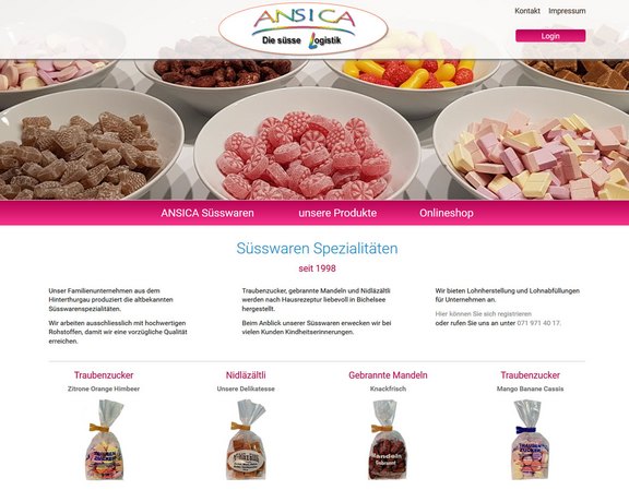 Online-shop ANSICA Süsswaren Bichelsee  