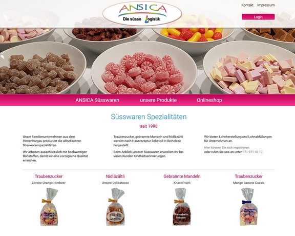 Online-shop ANSICA Süsswaren Bichelsee