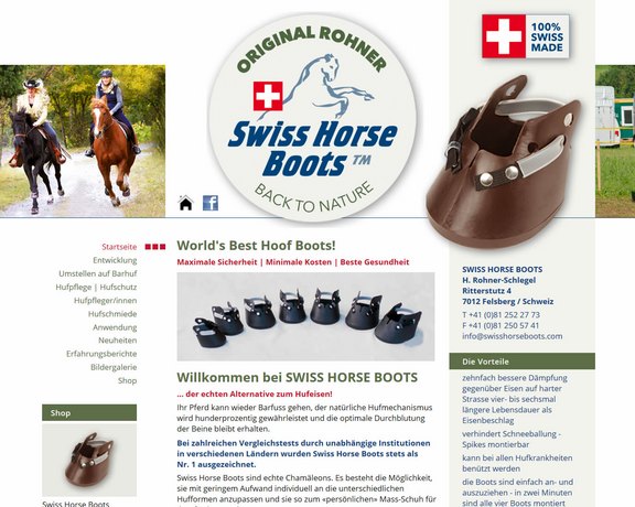 Onlineshop für Swiss Horse Boots Felsberg  