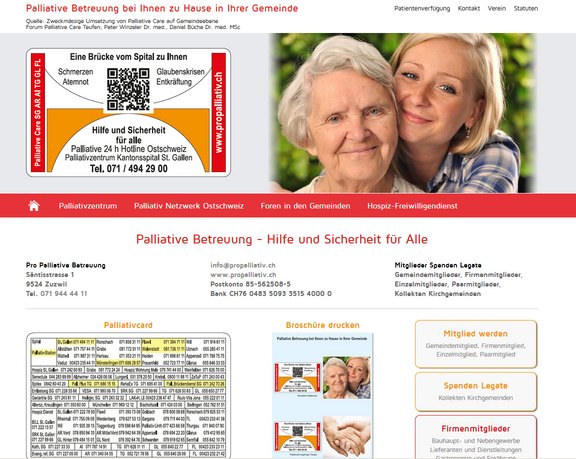 Homepage Pro Palliativ Ostschweiz  